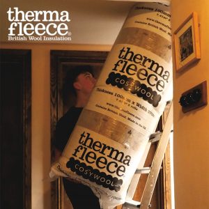 Cosywool Roll Pack being put into a loft